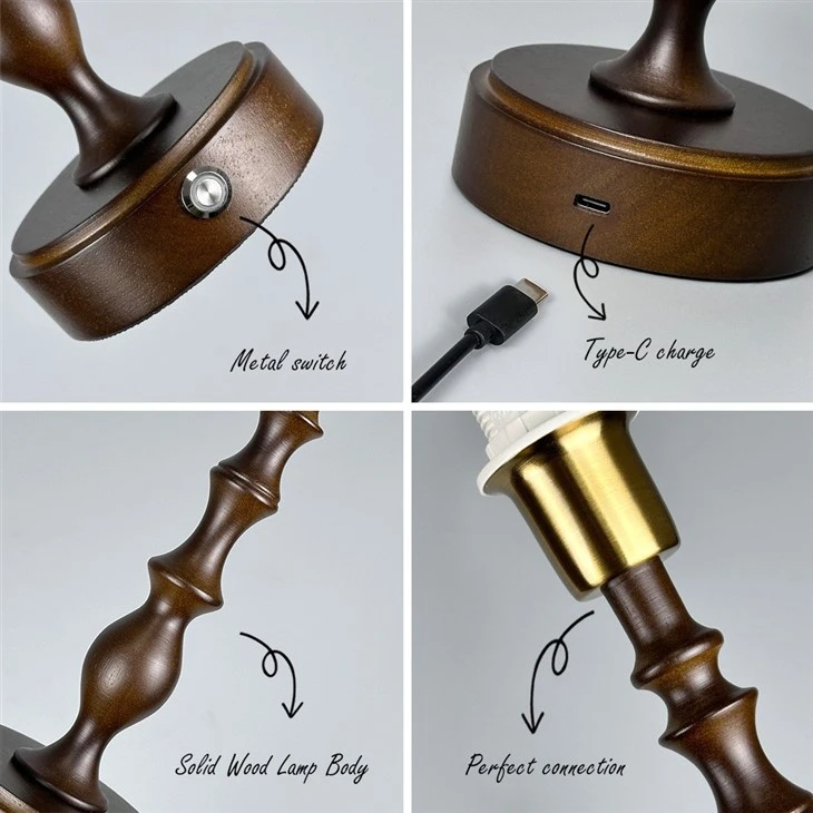 Wireless Rechargeable Wooden Table Lamps best